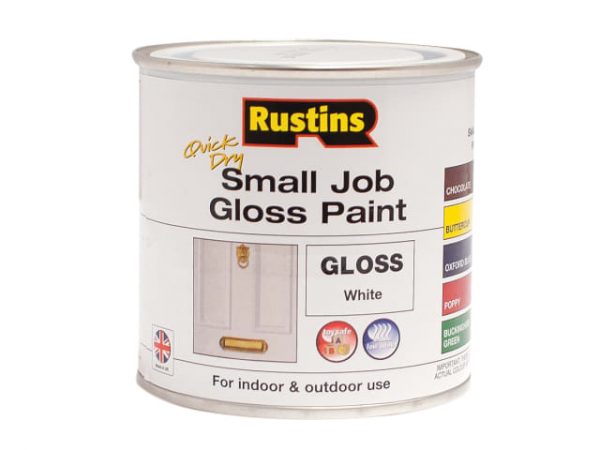 Quick Dry Small Job Gloss Paint White 250ml RUSSJPWHQD