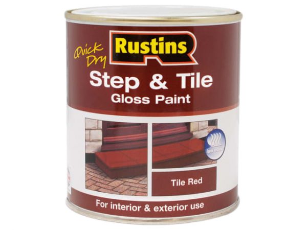 Quick Dry Step & Tile Paint Gloss Red 250ml RUSSTP250Q