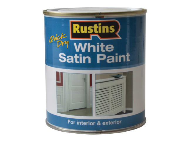 Quick Dry White Satin Paint 500ml RUSWS500