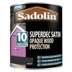 Superdec Opaque Wood Protection Black Satin 1 litre SAD5028828