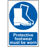 Protective Footwear Must Be Worn - PVC 200 x 300mm SCA0016