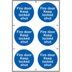 Fire Door Keep Locked Shut - PVC 200 x 300mm SCA0153