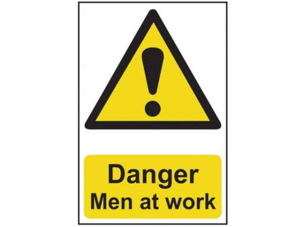 Danger Men At Work - PVC 400 x 600mm SCA4104