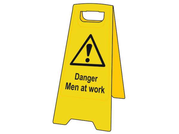 Heavy-Duty 'A' Board: Danger Men At Work SCA4710