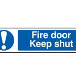 Fire Door Keep Shut - PVC 200 x 50mm SCA5004