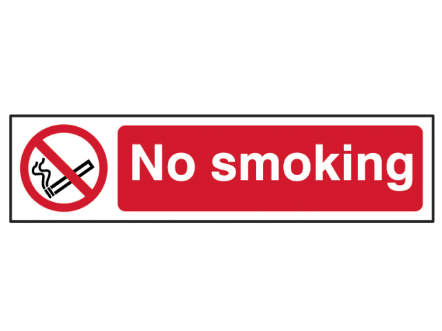 No Smoking - PVC 200 x 50mm SCA5050