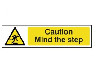 Caution Mind The Step - PVC 200 x 50mm SCA5109