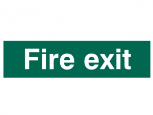 Fire Exit Text Only - PVC 200 x 50mm SCA5204