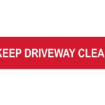 Keep Driveway Clear - PVC 200 x 50mm SCA5252