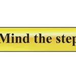 Mind The Step - Polished Brass Effect 200 x 50mm SCA6029