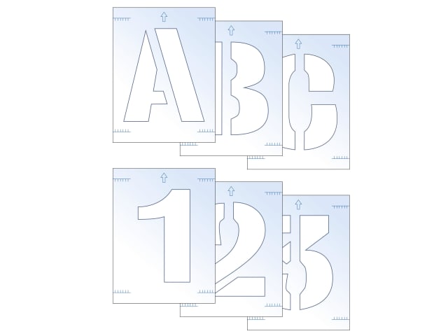 Letter & Number Stencil Kit 50mm SCA9404