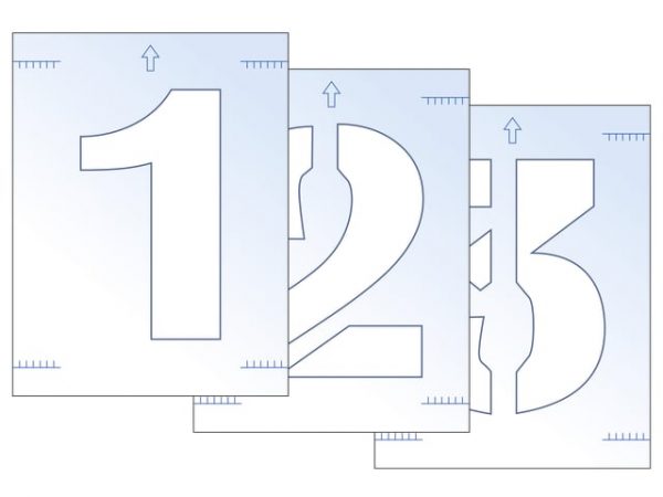 Number Stencil Kit 300mm SCA9416