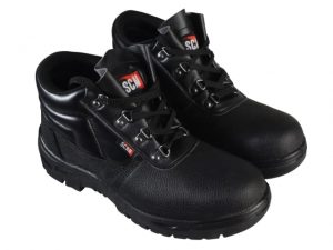 4 D-Ring Chukka Black Safety Boots UK 7 EUR 41 SCAFWCHUK7