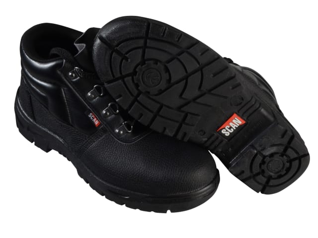 4 D-Ring Chukka Black Safety Boots UK 9 EUR 43 SCAFWCHUK9 - Image 3