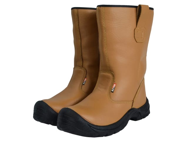 Texas Lined Tan Rigger Boots UK 9 EUR 43 SCAFWTEXAS9