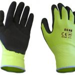 Hi-Vis Yellow Foam Latex Coated Gloves - L (Size 9) SCAGLOLATYL