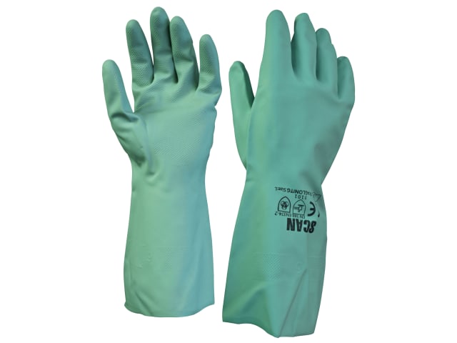 Nitrile Gauntlets with Flock Lining Large (Size 9) SCAGLONITG