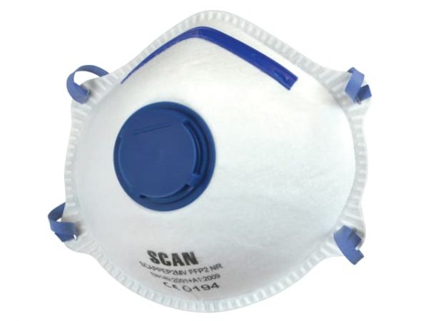 Moulded Disposable Mask Valved FFP2 Protection (Pack 3) SCAPPEP2MV