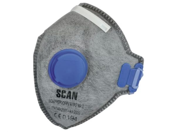 Fold Flat Disposable Odour Mask Valved FFP2 Protection (Pack 3) SCAPPEP2OFFV