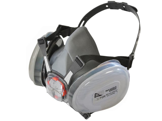 Twin Half Mask Respirator + P2 Dust Filter Cartridges SCAPPERESPP2