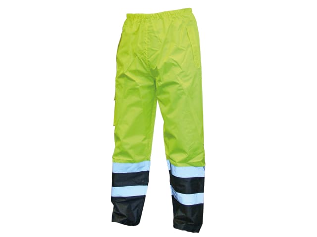 Hi-Vis Yellow/Black Motorway Trousers - M (36in) SCAWWHVMTMYB