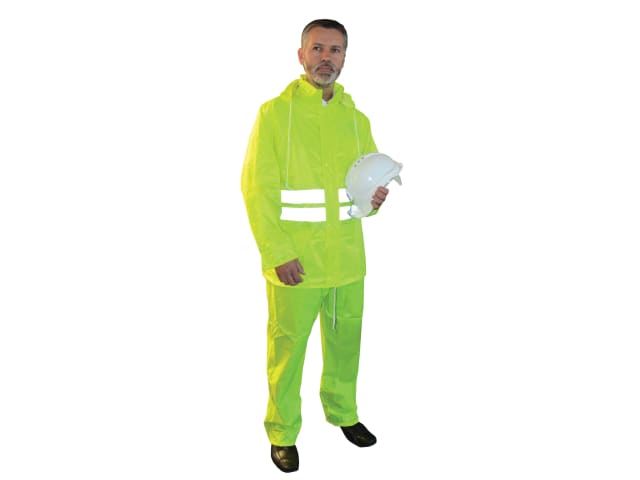 Hi-Visibility Rain Suit Yellow - L (39-42in) SCAWWHVRSYL - Image 2