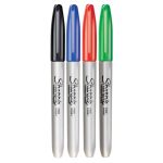 Fine Tip Permanent Marker Assorted (Pack 4) SHP1985858