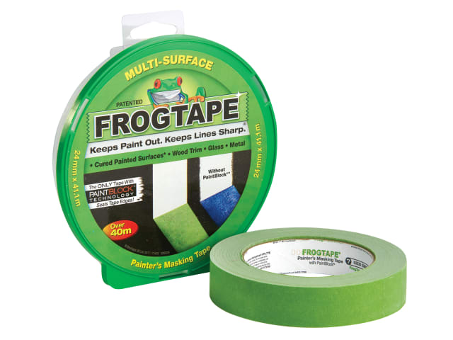 FrogTape® Multi-Surface Masking Tape 24mm x 41.1m - Hang Pack SHU104923