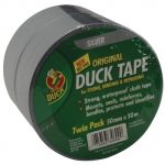 Duck Tape® Original 50mm x 50m Silver (Twin Pack) SHU211115