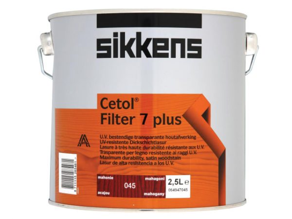Cetol Filter 7 Plus Translucent Woodstain Mahogany 2.5 litre SIKCF7PM25