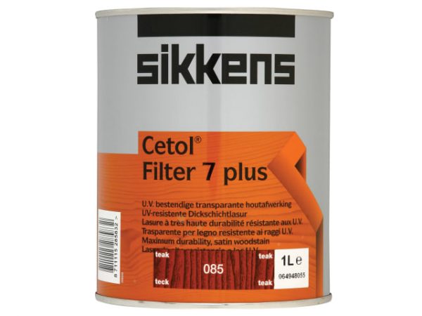 Cetol Filter 7 Plus Translucent Woodstain Teak 1 litre SIKCF7PT1L