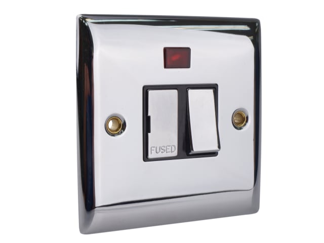Fused Switched Spur Neon 13A Chrome SMJCNSWNECH