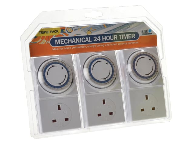 Basix 24hr. Mechanical Plug-in Timer (Pack 3) SMJMPIT3C - Image 4