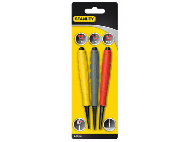 DynaGrip Nail Punch Set 3 Piece STA058930 - Image 3