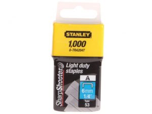 TRA2 Light-Duty Staple 6mm TRA204T Pack 1000 STA0TRA204T