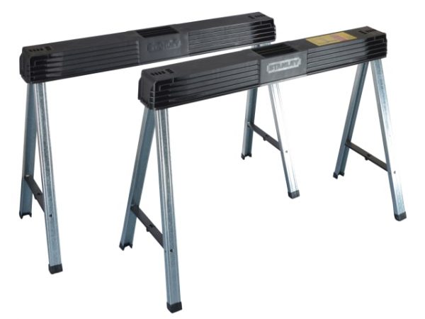 Folding Metal Leg Sawhorses (Twin Pack) STA197475