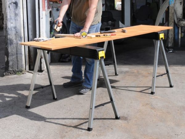 Folding Metal Leg Sawhorses (Twin Pack) STA197475 - Image 5