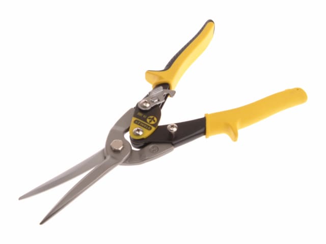 Yellow Long Aviation Snips Straight Cut 300mm STA214566