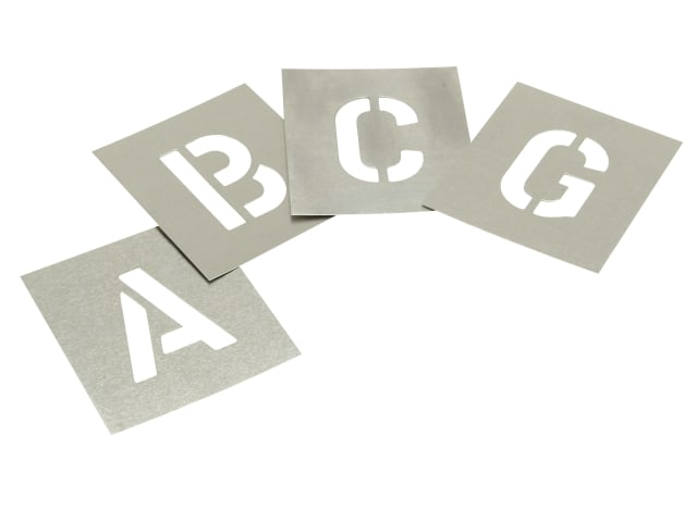 Set of Zinc Stencils - Letters 2in STNL2
