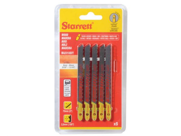 BU310DT-5 Wood Cutting Jigsaw Blades Pack of 5 STRBU310DT5 - Image 2