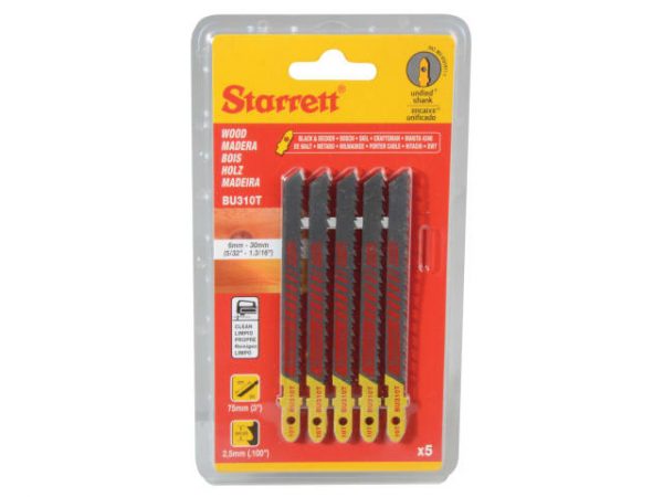 BU310T-5 Wood Cutting Jigsaw Blades Pack of 5 STRBU310T5 - Image 2