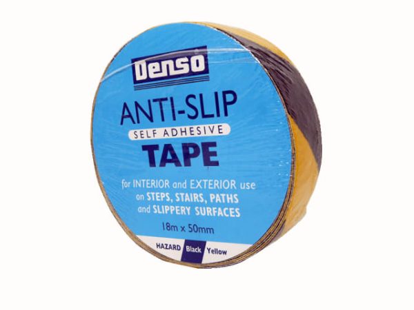 Anti-Slip Tape 50mm x 18m Black & Yellow Hazard SYLASTBLY18