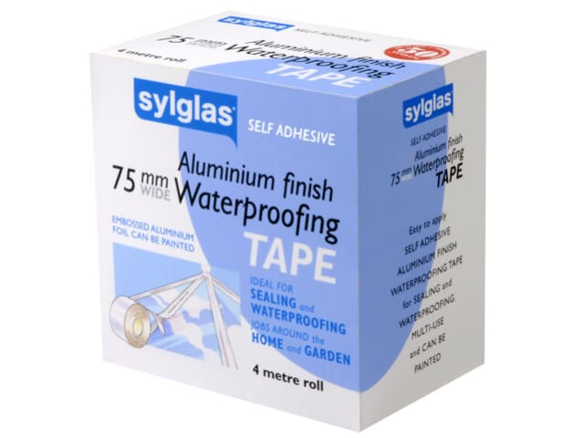Aluminium Finish Waterproofing Tape 75mm x 4m SYLAT75