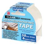 Weatherproofing Tape 50mm x 6m Clear SYLWT506