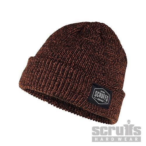 Vintage Beanie Hat Orange/Black T53061
