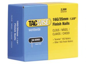 16 Gauge Straight Finish Nails 35mm Pack 2500 TAC0295
