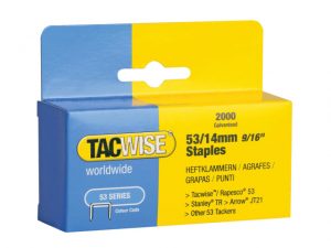 53 Light-Duty Staples 14mm (Type JT21 A) Pack 2000 TAC0338