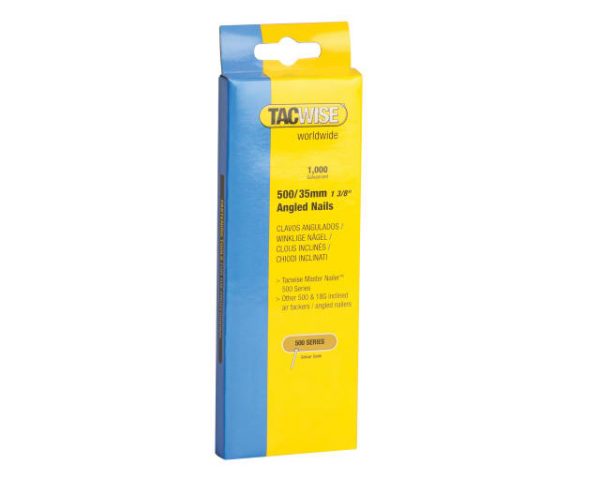 500 18 Gauge 35mm Angled Nails Pack 1000 TAC0482