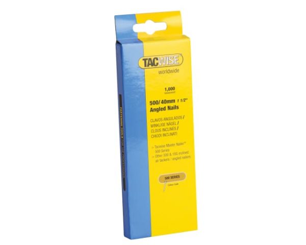 500 18 Gauge 40mm Angled Nails Pack 1000 TAC0483