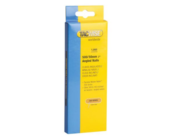 500 18 Gauge 50mm Angled Nails Pack 1000 TAC0485